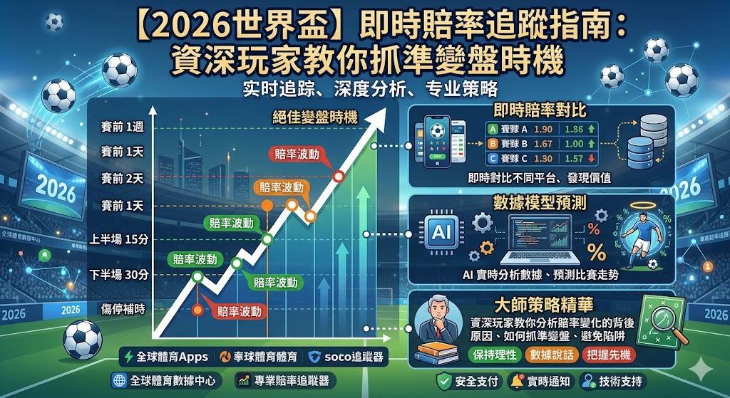 【2026世界盃】即時賠率追蹤指南：資深玩家教你抓準變盤時機