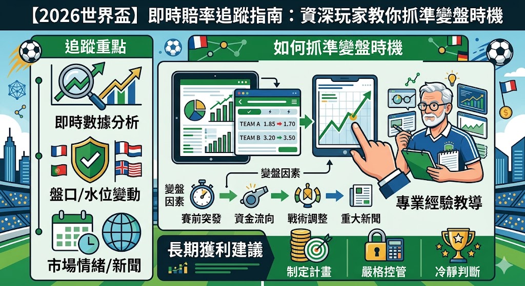 【2026世界盃】即時賠率追蹤指南：資深玩家教你抓準變盤時機