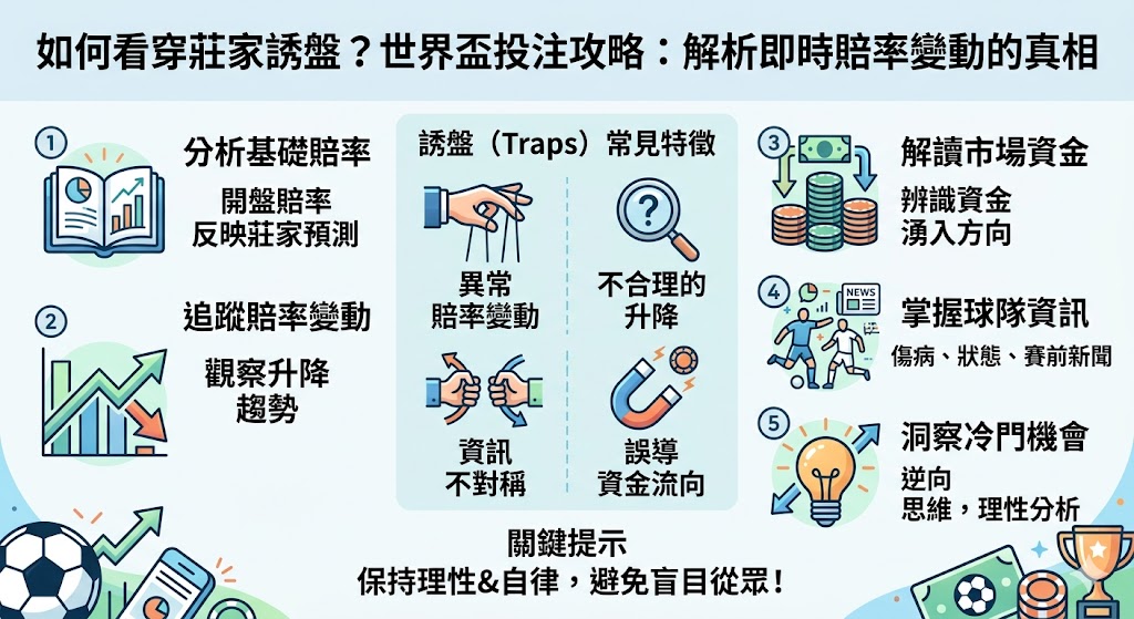 如何看穿莊家誘盤？世界盃投注攻略：解析即時賠率變動的真相