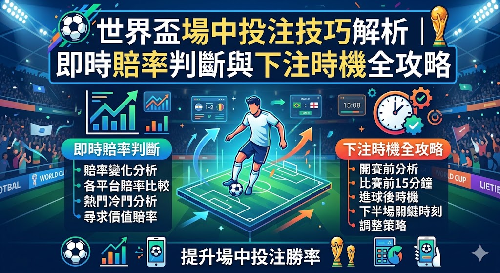 世界盃場中投注技巧解析｜即時賠率判斷與下注時機全攻略