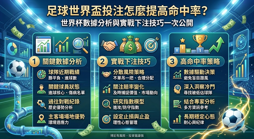 足球世界盃投注怎麼提高命中率？世界杯數據分析與實戰下注技巧一次公開