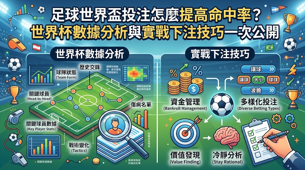 足球世界盃投注怎麼提高命中率？世界杯數據分析與實戰下注技巧一次公開