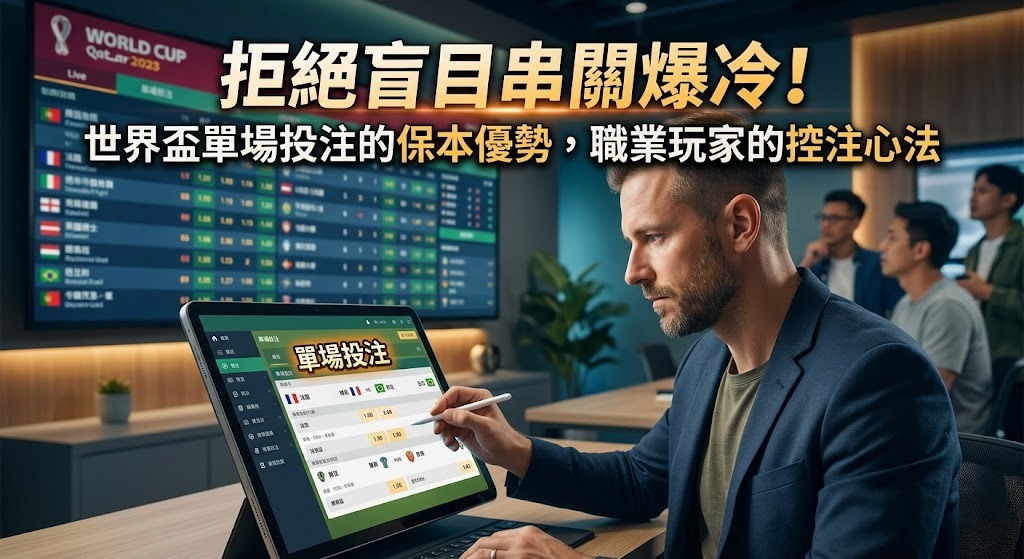 拒絕盲目串關爆冷！世界盃單場投注的保本優勢，職業玩家的控注心法