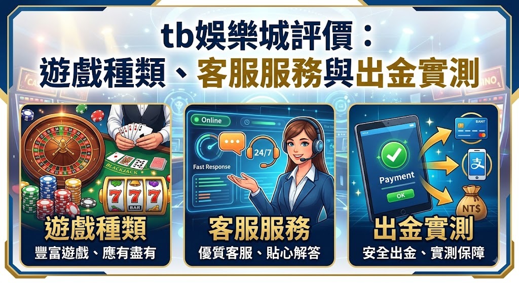 tb娛樂城評價:遊戲種類、客服服務與出金實測