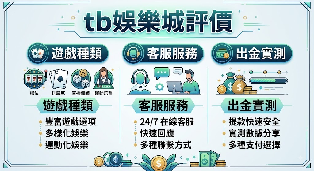 tb娛樂城評價:遊戲種類、客服服務與出金實測
