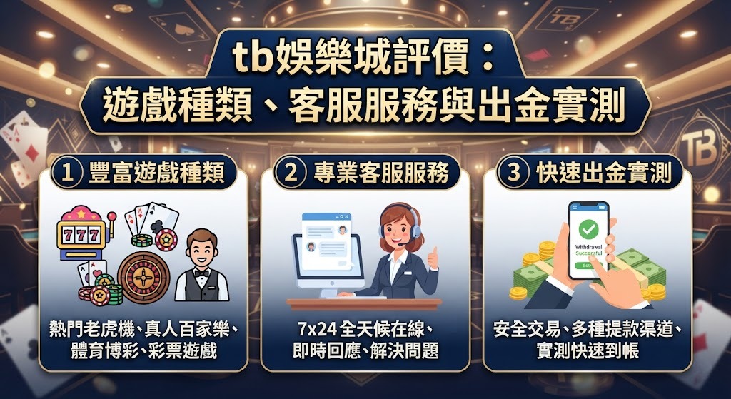 TB娛樂城評價:遊戲種類、客服服務與出金實測